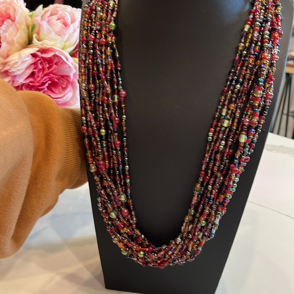 Joan Rivers Stunning Long Multi Color Beaded Necklace. Goes with everything - Picture 6 of 13